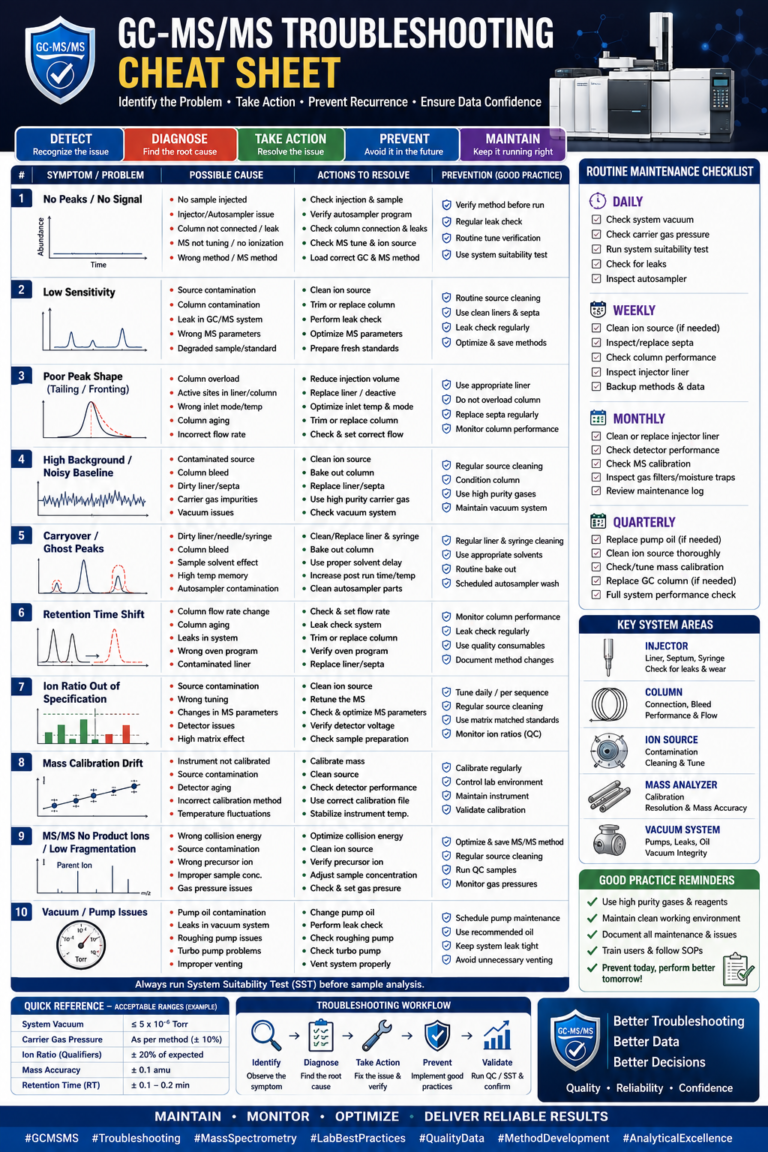 GCMSMS Trouble Shooting cheat sheet